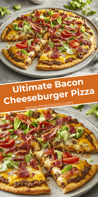 Ultimate Bacon Cheeseburger Pizza