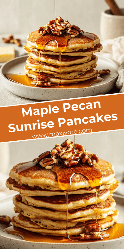 Maple Pecan Sunrise Pancakes