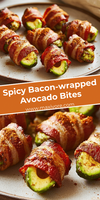 Spicy Bacon-wrapped Avocado Bites