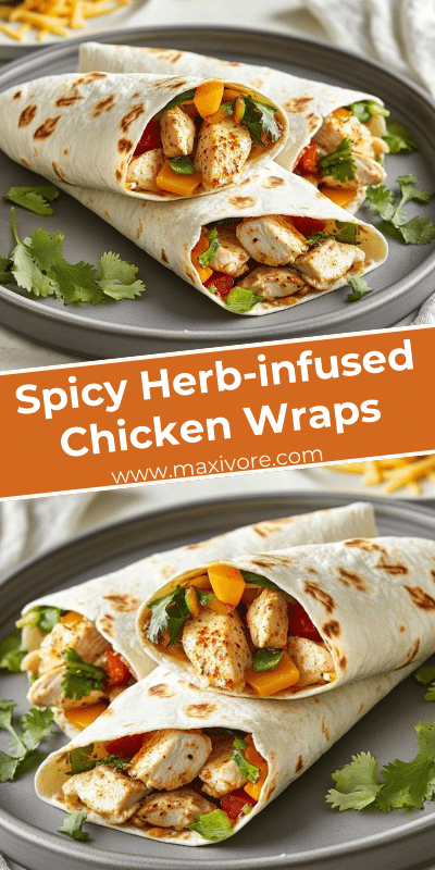 Spicy Herb-infused Chicken Wraps