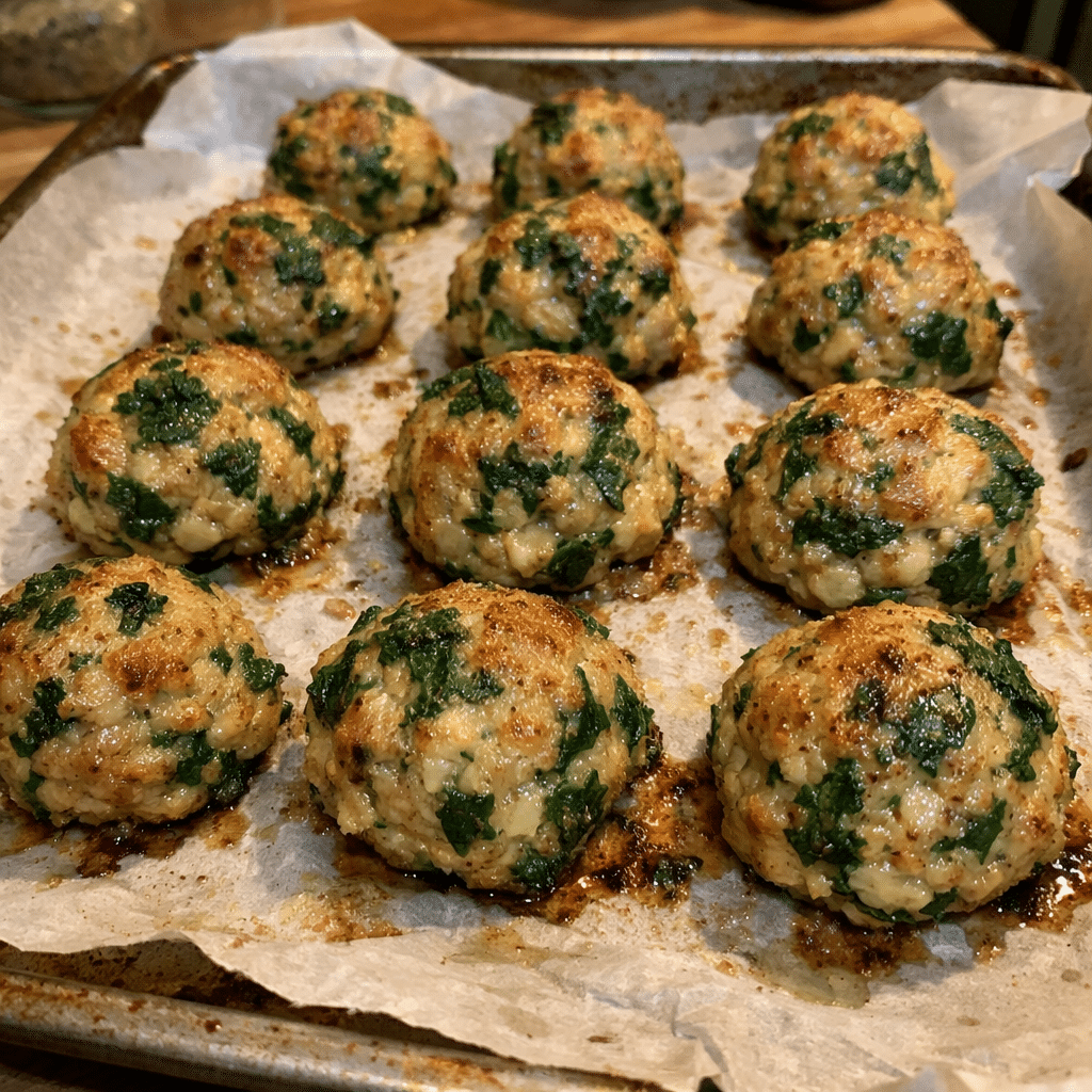 Baked Turkey Meatballs with Spinach a Healthy Delight — restaurant-quality recipe photo