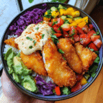 How to make Beer Battered Fish Burrito Bowl Recipe — key cooking step