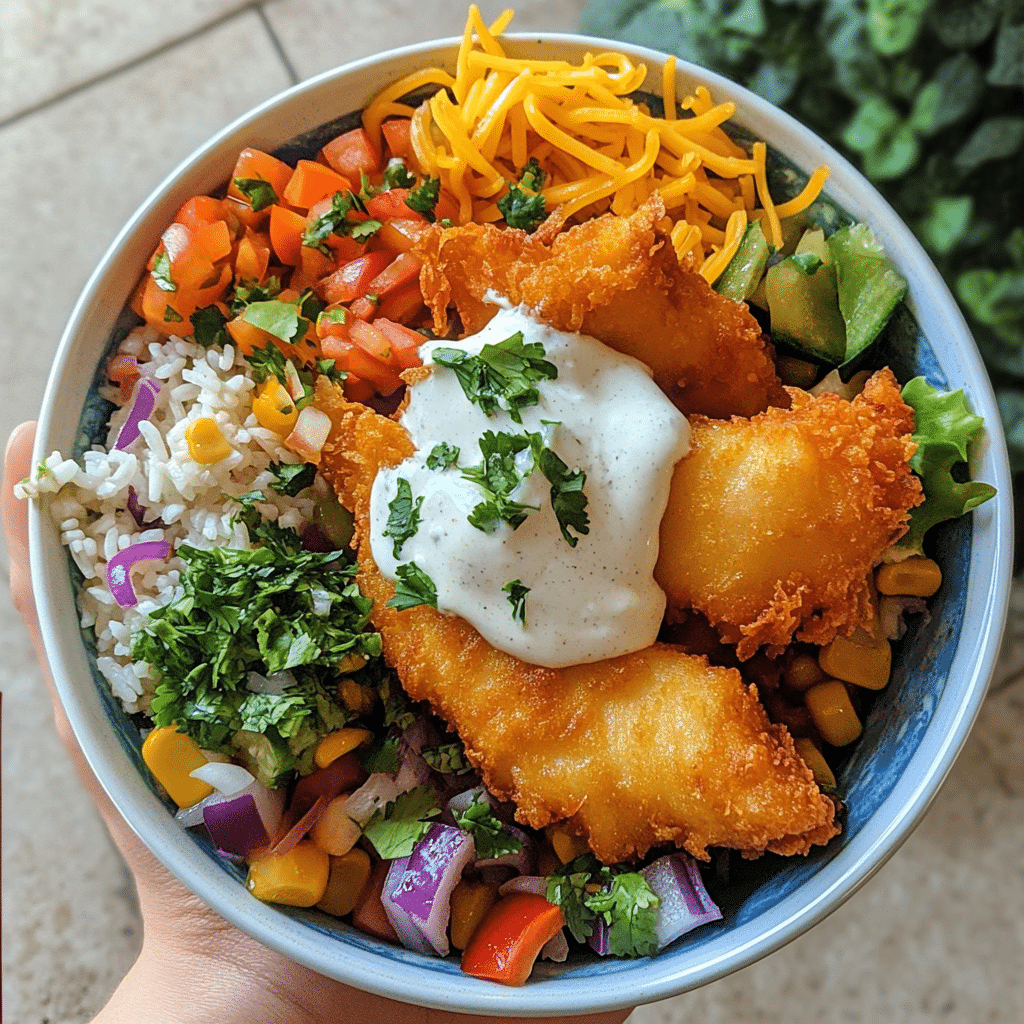 Beer Battered Fish Burrito Bowl Recipe — restaurant-quality recipe photo