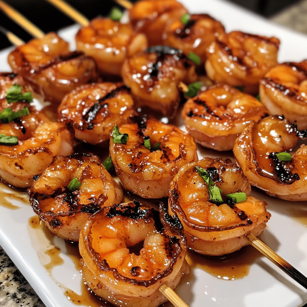 Bourbon Maple Glazed Shrimp Skewers — restaurant-quality recipe photo