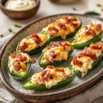 How to make Buffalo Bacon Jalapeño Poppers with Creamy Dip — key cooking step