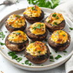 How to make Cheddar Explosion Stuffed Mushrooms — key cooking step
