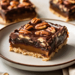 How to make Chocolate Caramel Pecan Dream Bars — key cooking step