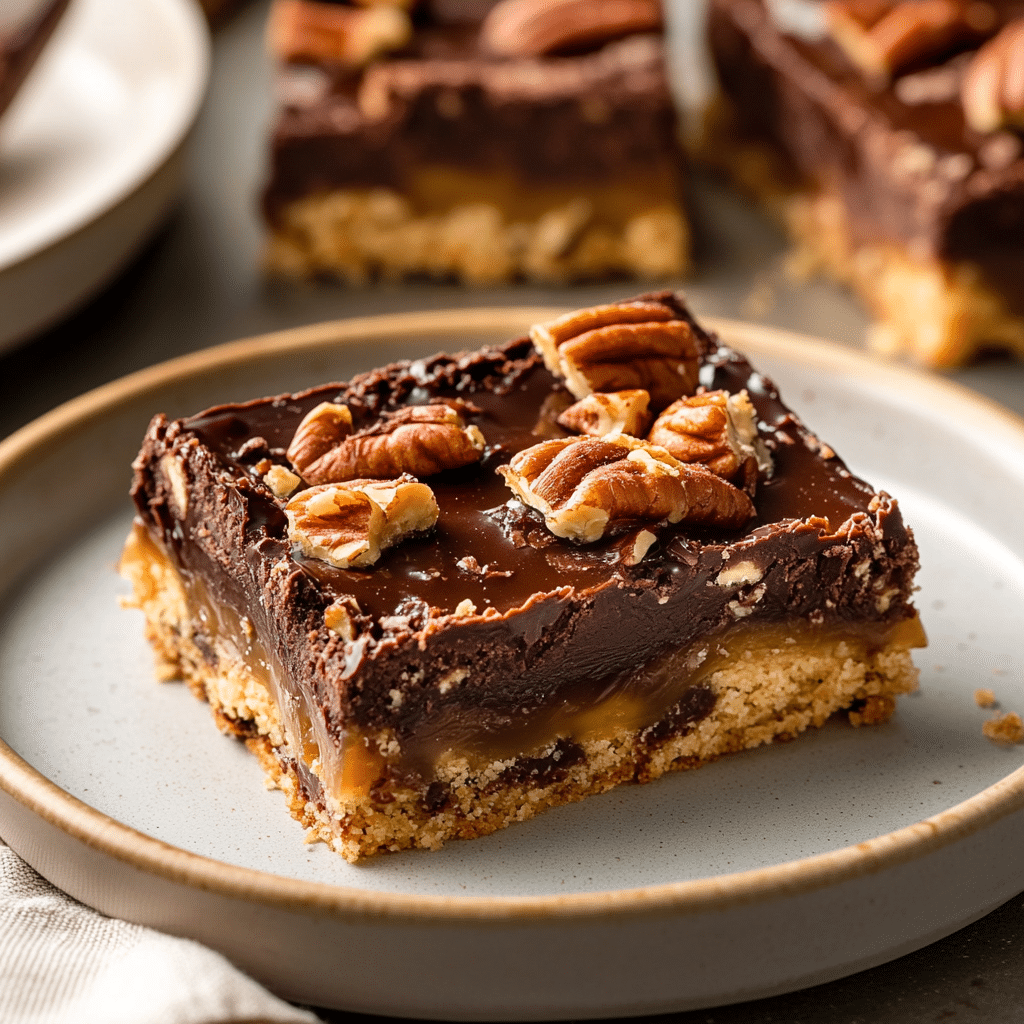 Chocolate Caramel Pecan Dream Bars — restaurant-quality recipe photo