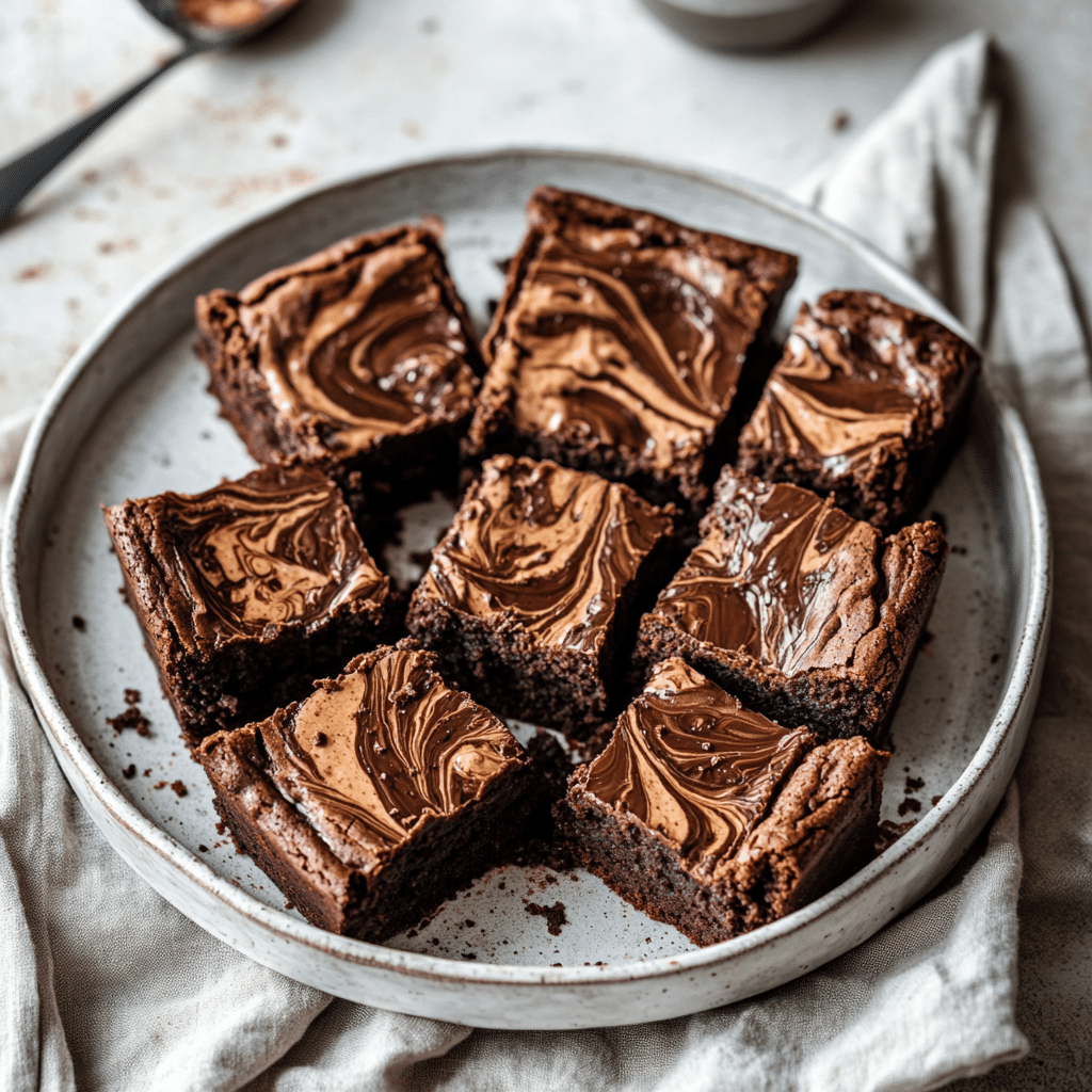 Chocolate Hazelnut Swirl Brownies — restaurant-quality recipe photo
