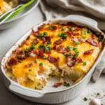 How to make Creamy Cheddar Bacon Potato Bake — key cooking step