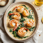 How to make Creamy Garlic Butter Tuscan Shrimp — key cooking step
