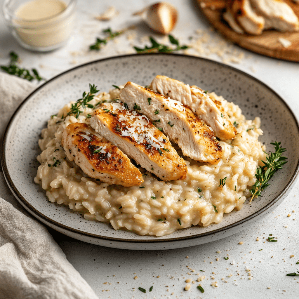 Chicken Rice Risotto Recipe Creamy Garlic Herb Chicken Risotto: Delicious 1-Pot Dinner