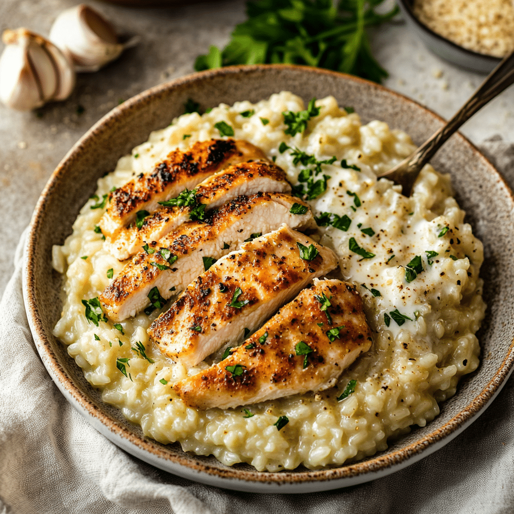 Creamy Garlic Herb Chicken Risotto — restaurant-quality recipe photo