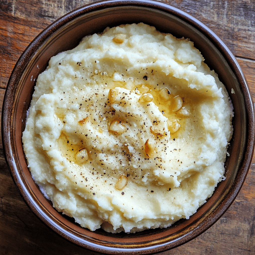 Creamy Garlic Mashed Cauliflower — restaurant-quality recipe photo