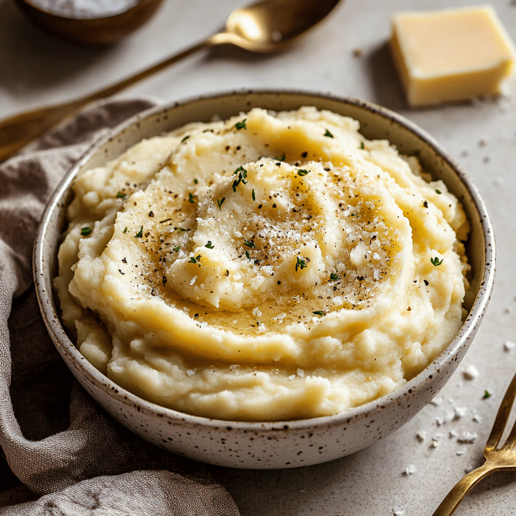 Creamy Garlic Parmesan Mashed Potatoes — restaurant-quality recipe photo