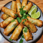 How to make Crispy Avocado and Lime Spring Rolls — key cooking step
