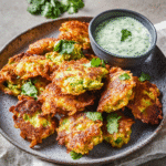 How to make Crispy Avocado Fritters with Cilantro Dip — key cooking step