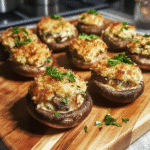How to make Crispy Parmesan Herb Stuffed Mushrooms — key cooking step