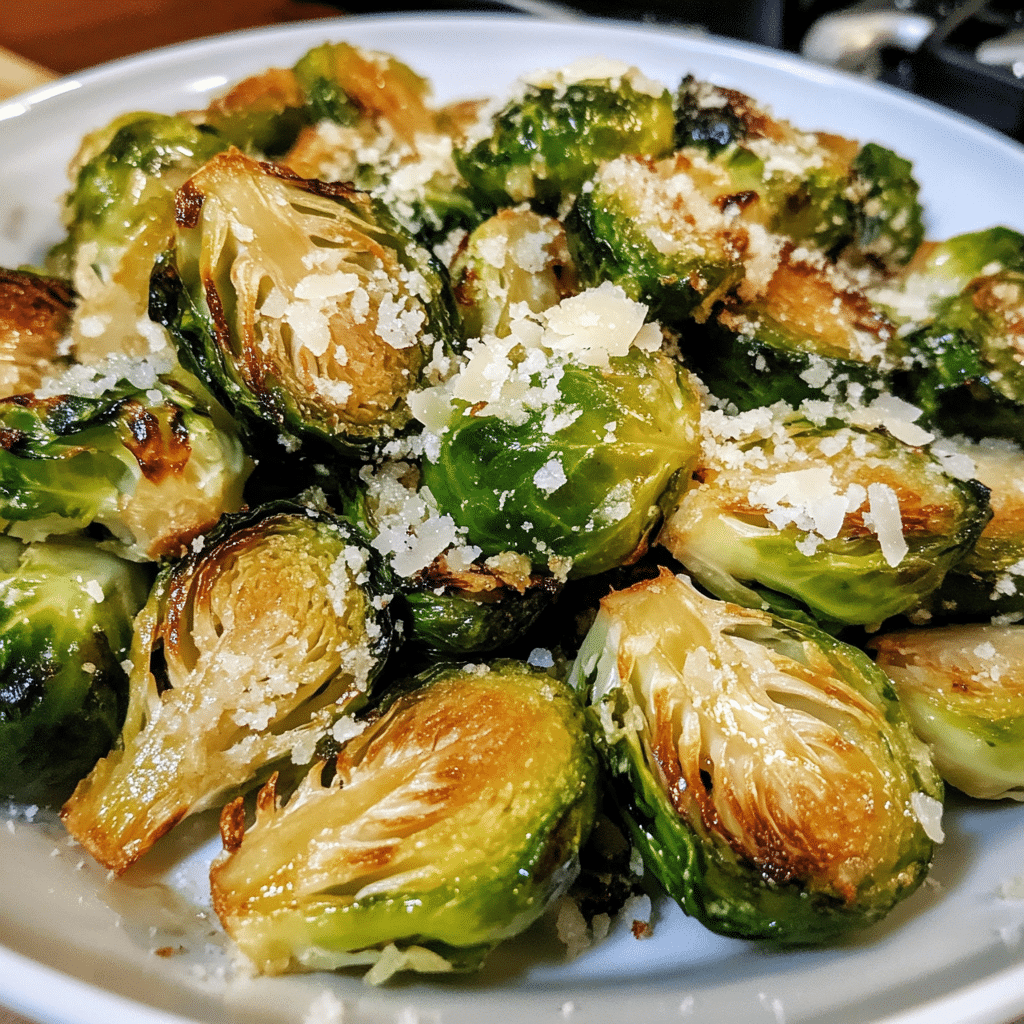 Garlic Parmesan Roasted Brussels Sprouts — restaurant-quality recipe photo