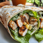 How to make Grilled Chicken Caesar Salad Wrap — key cooking step