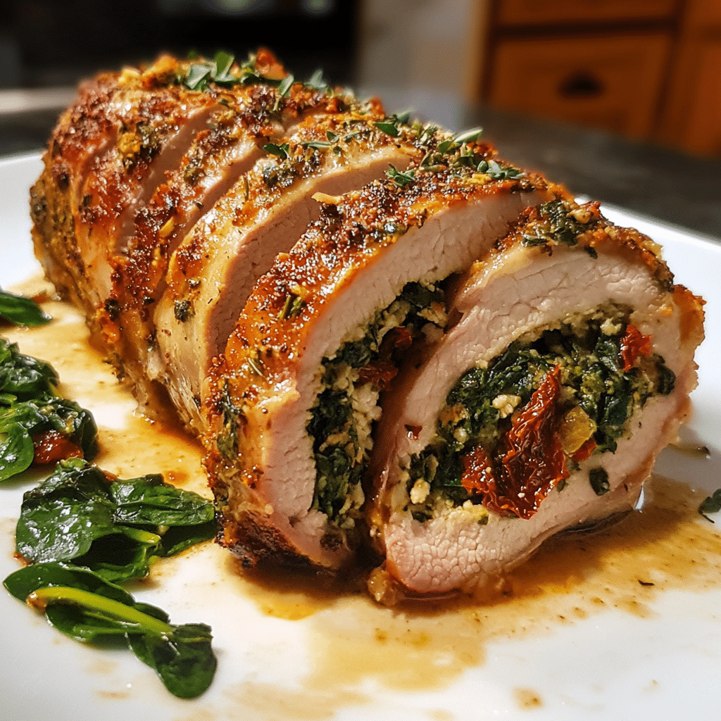Herb-crusted Stuffed Pork Tenderloin — restaurant-quality recipe photo