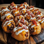 Loaded Bacon Ranch Cheeseburger Stuffed Tater Tot Bombs — restaurant-quality recipe photo