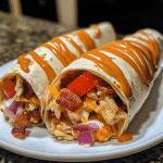 How to make Loaded BBQ Bacon Ranch Wraps — key cooking step