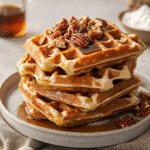 How to make Maple Pecan Breakfast Waffles — key cooking step