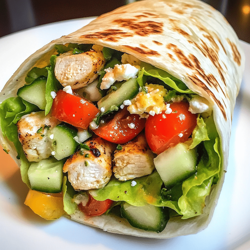 Mediterranean Grilled Chicken Wrap — restaurant-quality recipe photo
