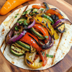 How to make Mediterranean Grilled Veggie Wraps — key cooking step