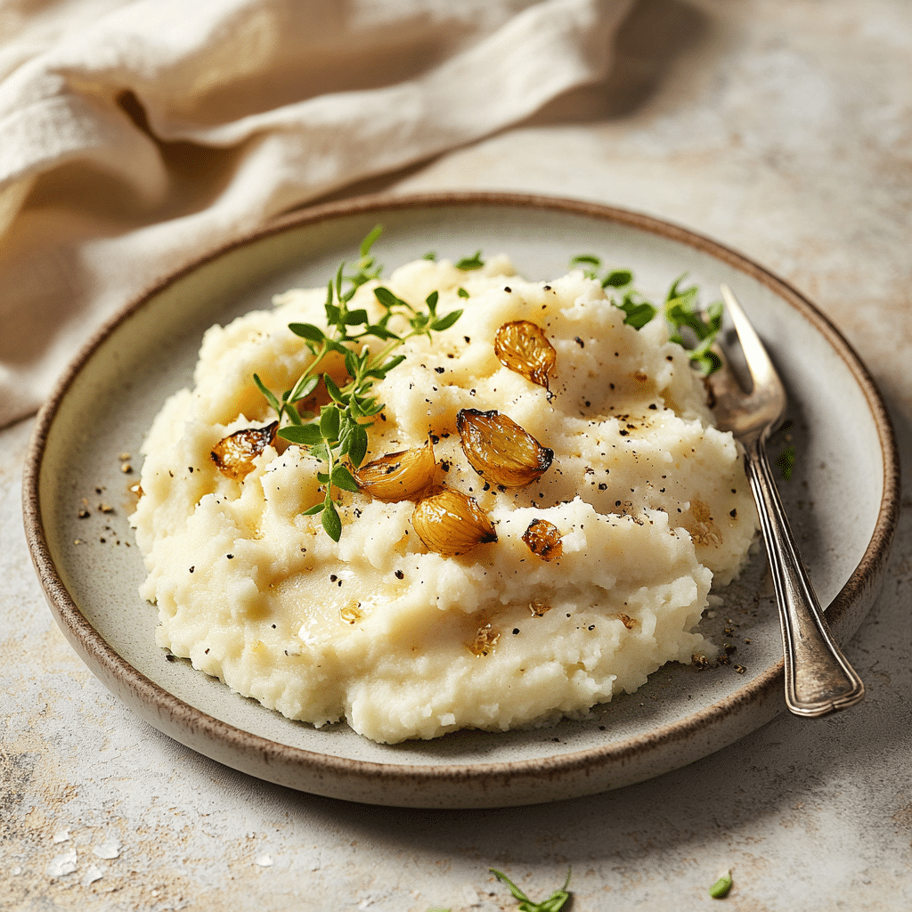 Roasted Garlic Mashed Cauliflower — restaurant-quality recipe photo