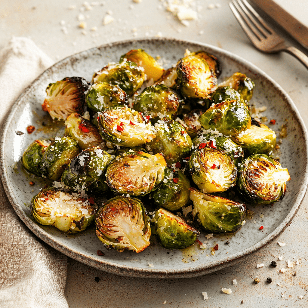 Roasted Garlic Parmesan Brussels Sprouts — restaurant-quality recipe photo