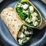 How to make Savory Spinach Feta Wrap — key cooking step