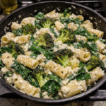 Skillet Ricotta Pasta with Roasted Broccoli and Spinach Recipe — restaurant-quality recipe photo