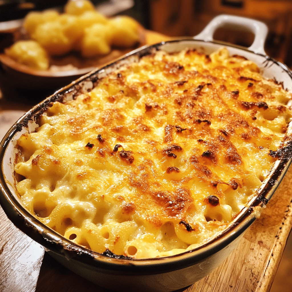 Smashed Onion Mac and Cheese Casserole — restaurant-quality recipe photo