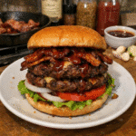 How to make Smokehouse Bacon Bliss Burger — key cooking step