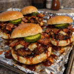 How to make Smokehouse BBQ Bacon Explosion Sliders — key cooking step