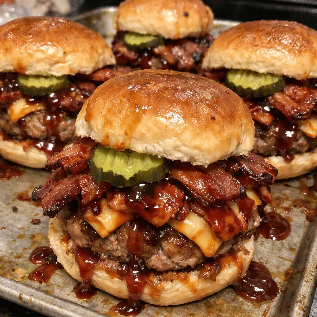 Smokehouse BBQ Bacon Explosion Sliders — restaurant-quality recipe photo