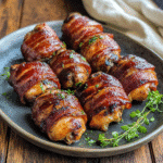 How to make Smoky Chipotle Bacon-wrapped Chicken Thighs — key cooking step