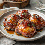 How to make Smoky Maple Glazed Chicken Thighs — key cooking step