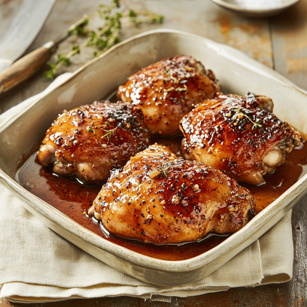 Smoky Maple Glazed Chicken Thighs — restaurant-quality recipe photo