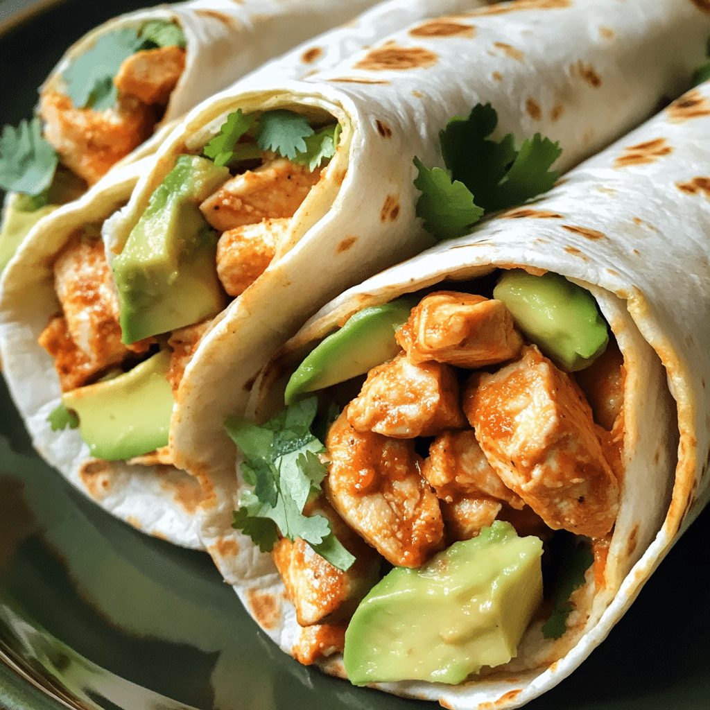 Spicy Chipotle Chicken Avocado Wraps — restaurant-quality recipe photo