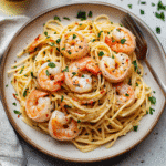 How to make Spicy Garlic Herb Shrimp Pasta — key cooking step