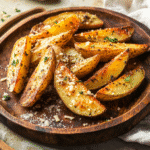 How to make Spicy Garlic Parmesan Potato Wedges — key cooking step