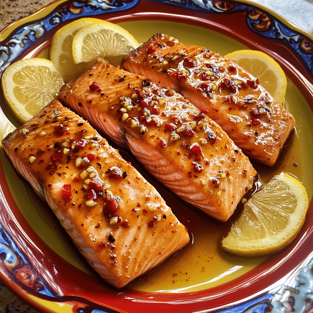 Spicy Honey Garlic Glazed Salmon — restaurant-quality recipe photo