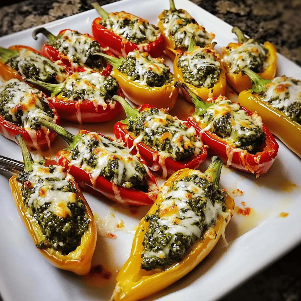 Spicy Pesto Stuffed Mini Peppers — restaurant-quality recipe photo