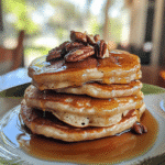 How to make Sunrise Maple Pecan Pancakes — key cooking step