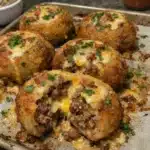 How to make Triple Cheese Bacon Burger Stuffed Onion Bombs — key cooking step