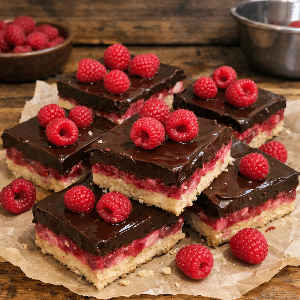 Velvet Chocolate Raspberry Dream Bars — restaurant-quality recipe photo
