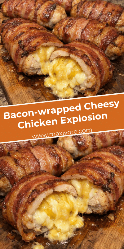 Bacon-wrapped Cheesy Chicken Explosion